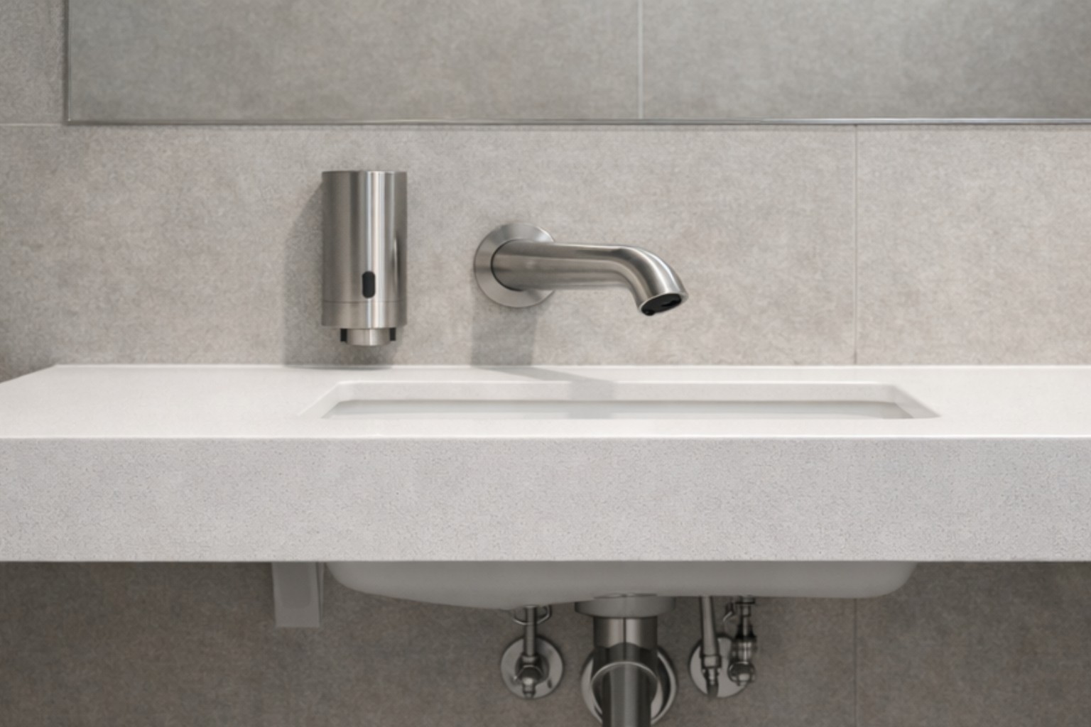 Precision-machined brass faucet internal channels and valve sealing surfaces